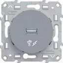 Schneider Electric Odace S53R408 Розетка USB (USB, под рамку, скрытая установка, алюминий)