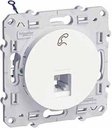Schneider Electric Odace S52R497 Розетка телефонная (RJ12, под рамку, скрытая установка, белая)