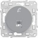 Schneider Electric Odace S53R497 Розетка телефонная (RJ12, под рамку, скрытая установка, алюминий)