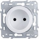 Schneider Electric Odace S52R033 Розетка без заземляющего контакта (16 А, под рамку, скрытая установка, шторки, белая)
