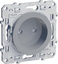 Schneider Electric Odace S53R033 Розетка без заземляющего контакта (16 А, под рамку, скрытая установка, шторки, алюминий)