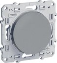 Schneider Electric Odace S53R206 Выключатель однокнопочный (10 А, с возм. подсветки, под рамку, скрытая установка, алюминий)
