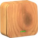 Schneider Electric Blanca BLNVA105105 Выключатель двухклавишный с подсветкой (10 А, в сборе, открытая установка, ясень)