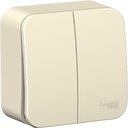 Schneider Electric Blanca BLNVA105022 Выключатель двухклавишный с монтажной пластиной (10 А, в сборе, открытая установка, молоко)