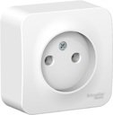 Schneider Electric Blanca BLNRA000111 Розетка одинарная с изоляционной пластиной (16 А, в сборе, открытая установка, белая)