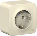 Schneider Electric Blanca BLNRA010112 Розетка одинарная с заземляющим контактом и изоляционной пластиной (16 А, в сборе, открытая установка, молоко)