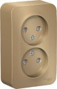 Schneider Electric Blanca BLNRA001214 Розетка двойная с изоляционной пластиной (16 А, в сборе, шторки, открытая установка, титан)