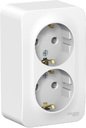 Schneider Electric Blanca BLNRA010201 Розетка двойная с заземляющим контактом (16 А, в сборе, открытая установка, белая)