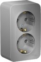 Schneider Electric Blanca BLNRA010203 Розетка двойная с заземляющим контактом (16 А, в сборе, открытая установка, алюминий)