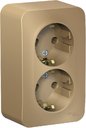 Schneider Electric Blanca BLNRA010214 Розетка двойная с заземляющим контактом и изоляционной пластиной (16 А, в сборе, открытая установка, титан)