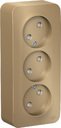 Schneider Electric Blanca BLNRA001314 Розетка тройная с изоляционной пластиной (16 А, в сборе, шторки, открытая установка, титан)