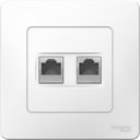 Schneider Electric Blanca BLNIS045111 Розетка комбинированная (RJ45+RJ11, в сборе, скрытая установка, белая)