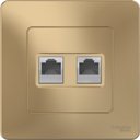 Schneider Electric Blanca BLNIS045114 Розетка комбинированная (RJ45+RJ11, в сборе, скрытая установка, титан)