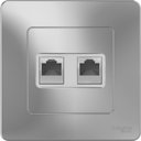 Schneider Electric Blanca BLNIS045453 Розетка компьютерная (2xRJ45, в сборе, скрытая установка, алюминий)