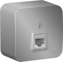 Schneider Electric Blanca BLNIA011003 Розетка телефонная (RJ11, в сборе, открытая установка, алюминий)