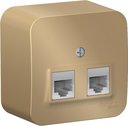 Schneider Electric Blanca BLNIA045114 Розетка комбинированная (RJ45+RJ11, в сборе, открытая установка, титан)
