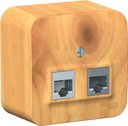 Schneider Electric Blanca BLNIA045115 Розетка комбинированная (RJ45+RJ11, в сборе, открытая установка, ясень)