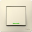 Schneider Electric Blanca BLNVS006112 Выключатель одноклавишный (6 А, в сборе, подсветка, скрытая установка, молоко)