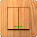 Schneider Electric Blanca BLNVS010515 Выключатель двухклавишный (10 А, в сборе, подсветка, скрытая установка, ясень)