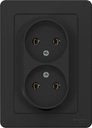 Schneider Electric Blanca BLNRS000026 Розетка двойная без заземляющего контакта (16 А, в сборе, скрытая установка, антрацит)