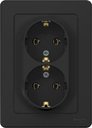 Schneider Electric Blanca BLNRS001026 Розетка двойная с заземляющим контактом (16 А, в сборе, скрытая установка, антрацит)