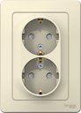 Schneider Electric Blanca BLNRS001122 Розетка двойная с заземляющим контактом (16 А, в сборе, шторки, скрытая установка, молоко)