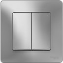 Schneider Electric Blanca BLNVS106603 Переключатель двухклавишный (10 А, в сборе, скрытая установка, алюминий)