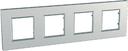 Schneider Electric Unica Quadro MGU6.708.55 Рамка 4-постовая (серебро)