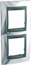 Schneider Electric Unica Top MGU66.004V.210 Рамка 2-постовая (вертикальная, графит/хром глянцевый)