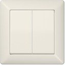 Jung AS500 AS590-5 Клавиша двойная с рамкой (слоновая кость)