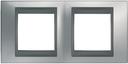 Schneider Electric Unica Top MGU66.004.238 Рамка 2-постовая (горизонтальная, графит/хром матовый)
