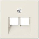 Jung AS500 A569-2BFPLUA Крышка розетки телефонной/компьютерной ударопрочная (2xRJ11/RJ45, слоновая кость)