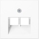 Крышка розетки телефонной/компьютерной ударопрочная AS500 (2xRJ11/RJ45, белая)