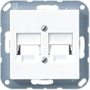 Jung AS500 A569-25NWEWW Крышка розетки телефонной/компьютерной со шторкой (2xRJ11/RJ45, белая)