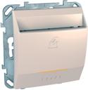 Schneider Electric Unica MGU5.283.25ZD Выключатель для ключ-карты (10 А, подсветка, под рамку, скрытая установка, бежевый)