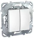 Schneider Electric Unica MGU5.213.18ZD Переключатель двухклавишный (10 А, под рамку, скрытая установка, белый)