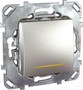 Schneider Electric Unica Top MGU5.262.30SZD Выключатель одноклавишный двухполюсный с индикацией (16 А, под рамку, скрытая установка, алюминий)