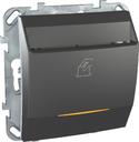 Schneider Electric Unica Top MGU5.283.12ZD Выключатель для ключ-карты (10 А, подсветка, под рамку, скрытая установка, графит)