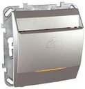 Schneider Electric Unica Top MGU5.540.30ZD Выключатель для ключ-карты с выдержкой времени (8 А, под рамку, подсветка, скрытая установка, алюминий)