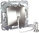 Schneider Electric Unica Top MGU5.226.30ZD Выключатель со шнуром (10 А, под рамку, без фиксации, скрытая установка, алюминий)