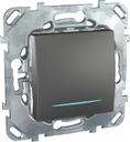 Schneider Electric Unica Top MGU5.205.12NZD Переключатель перекрестный одноклавишный с подсветкой (10 А, под рамку, скрытая установка, графит)