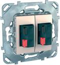 Schneider Electric Unica MGU5.8787.25ZD Розетка аудио (2 канала, под рамку, скрытая установка, бежевая)