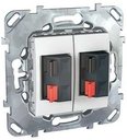 Schneider Electric Unica MGU5.8787.18ZD Розетка аудио (2 канала, под рамку, скрытая установка, белая)