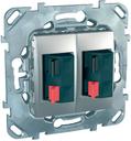 Schneider Electric Unica Top MGU5.8787.30ZD Розетка аудио (2 канала, под рамку, скрытая установка, алюминий)