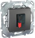 Schneider Electric Unica Top MGU5.486.12ZD Розетка аудио (1 канал, под рамку, скрытая установка, графит)
