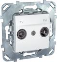 Schneider Electric Unica MGU5.451.18ZD Розетка телевизионная (TV+Radio, под рамку, скрытая установка, белая)