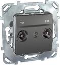 Schneider Electric Unica Top MGU5.451.12ZD Розетка телевизионная (TV+Radio, под рамку, скрытая установка, графит)