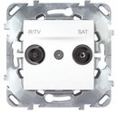 Schneider Electric Unica MGU5.454.18ZD Розетка телевизионная (TV/Radio+SAT, под рамку, скрытая установка, белая)