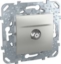 Schneider Electric Unica Top MGU5.488.30ZD Розетка телевизионная (SAT, под рамку, скрытая установка, алюминий)