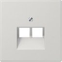 Jung LS990 LS969-2UALG Крышка розетки компьютерной (RJ45+RJ45, светло-серая)